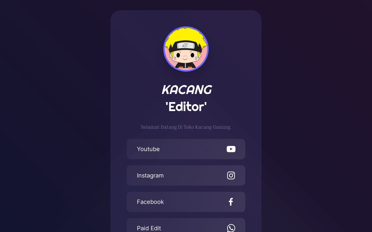Carrd profile picture for @kacangkun
